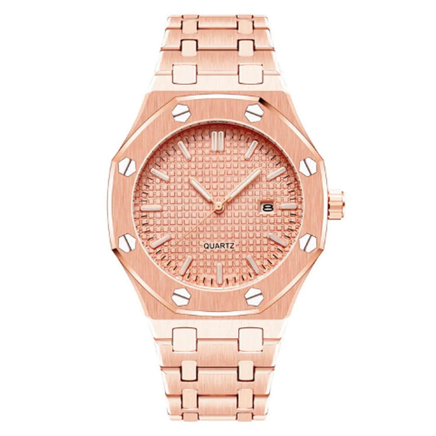 BARAMON Mens Watches Royalty Stainless Steel Quartz Movement Date Male Clock Waterproof Luminous Hands Casual Business Wrist Watches for Men - valtroxx.com